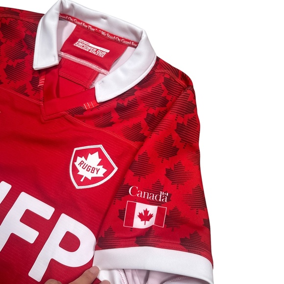 Macron Team Canada Womens Rugby WXV 2023 Red Jersey Womens Large - Picture 4 of 12